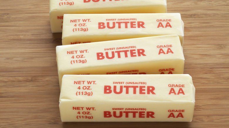 sticks of unsalted butter