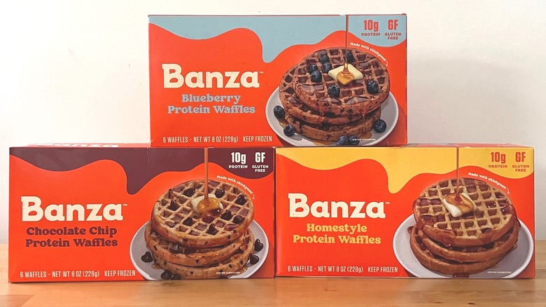 Banza Protein Waffle boxes