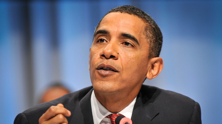 Close up of Barack Obama