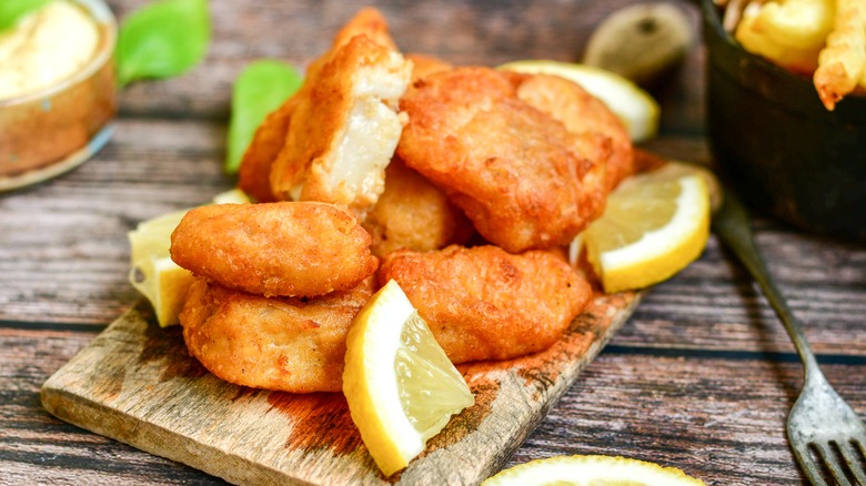 Battered fried fish