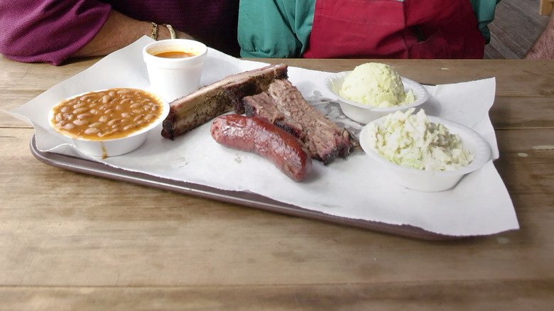 Platter at Louie Mueller Barbecue