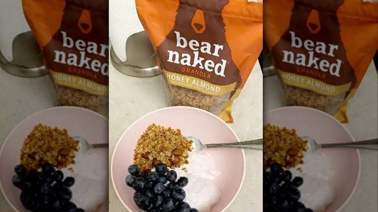 Honey Almond granola in bowl