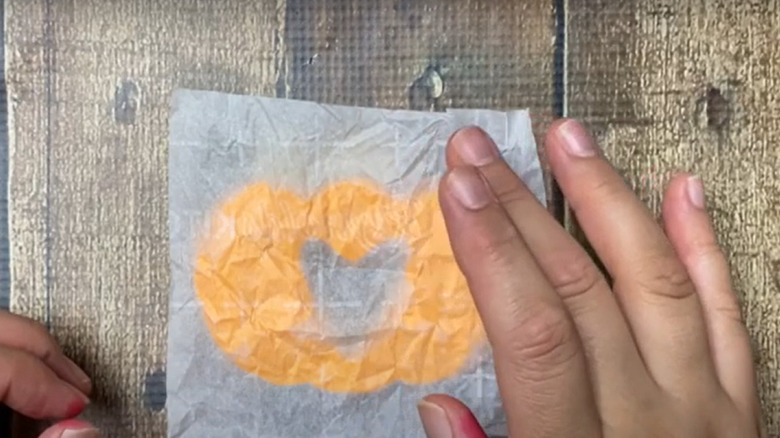 Cookie wrapped in parchment paper