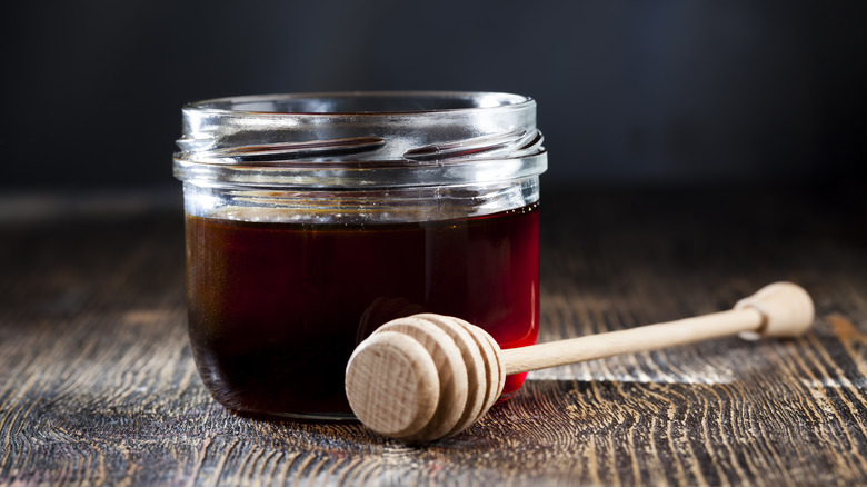 jar of dark honey