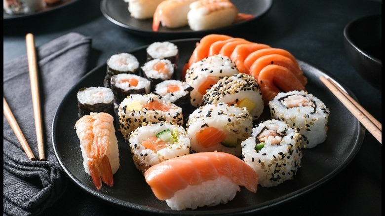 Different types of sushi