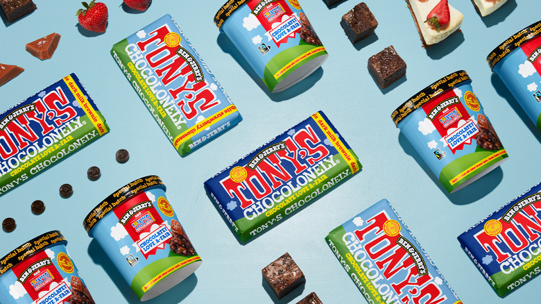 Ben & Jerry's and Tony's Chocolonely's collab graphic