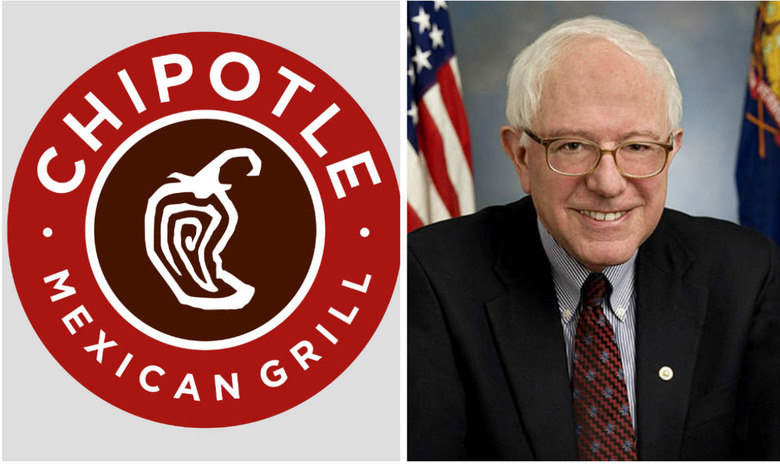 Many Chipotle fans are suffering from the burn, but feeling the Bern.