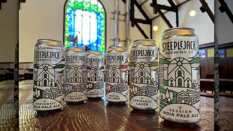 Variety of Steeplejack Brewing beers