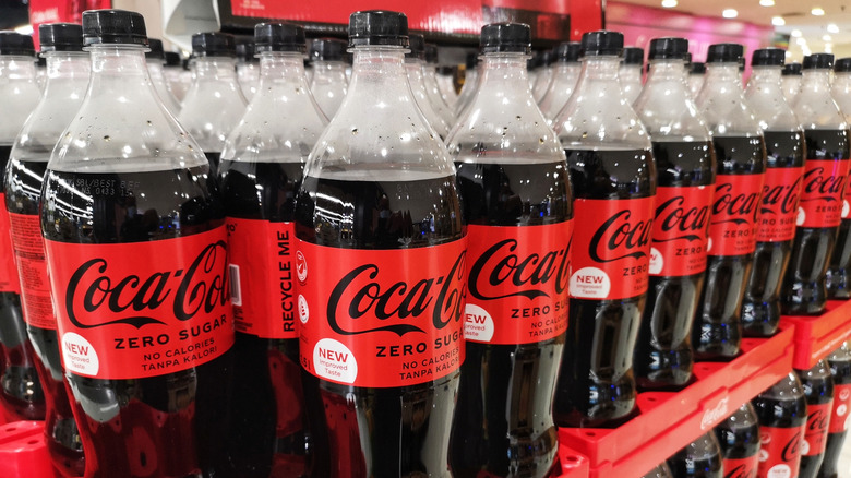 bottles of coke zero sugar