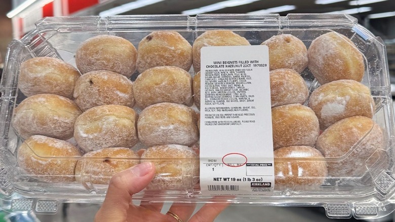 Package of Costco's Hazelnut Beignets
