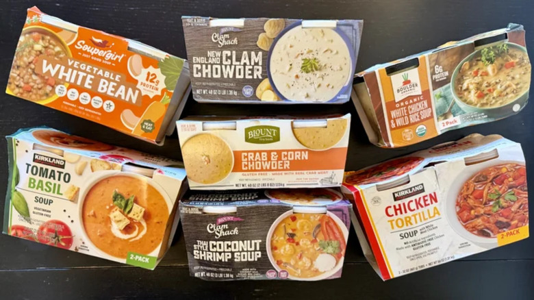 costco soup flavors spread out