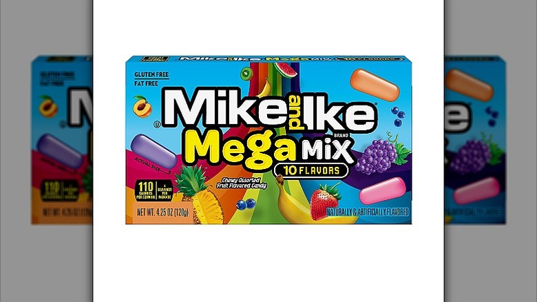 A packet of Mike and Ike Mega Mix candies