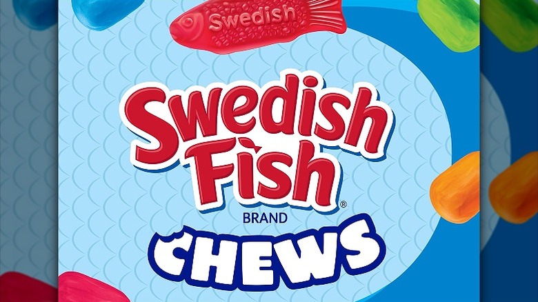 A packet of Swedish Fish chews
