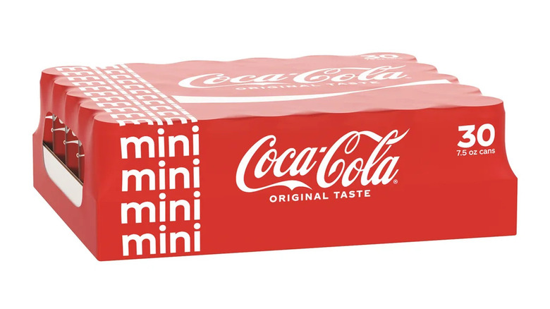 Coca Cola mini 30-count on white background