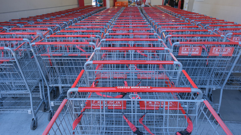 Costco shopping cart return area