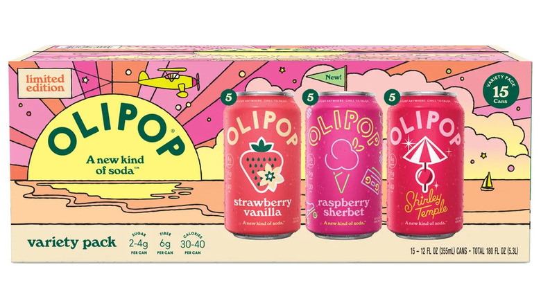 Olipop spring variety pack on white background