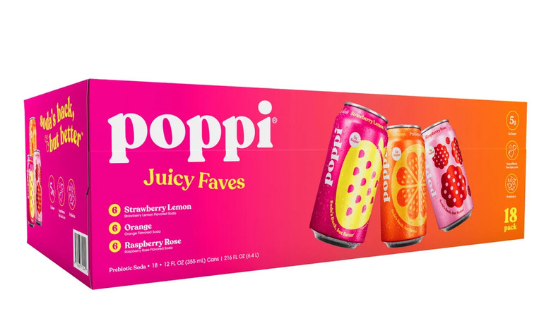 Poppi Juicy Faves variety pack on white background