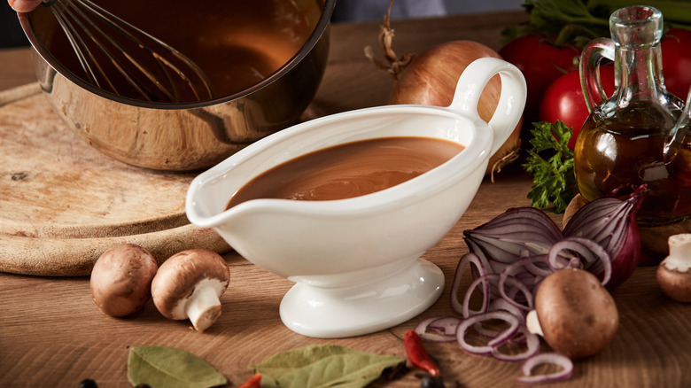 A full gravy boat