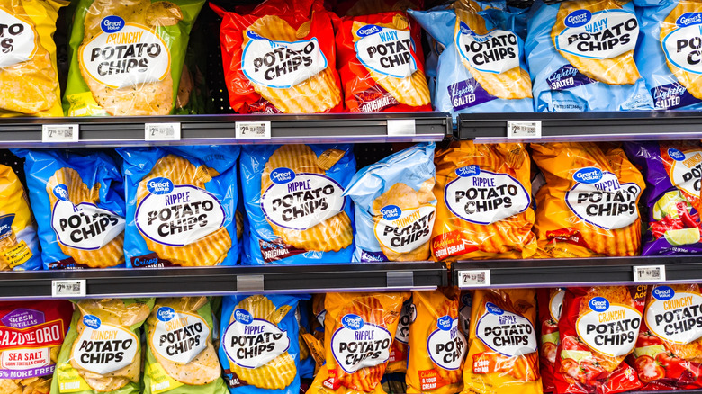 great value potato chips in store