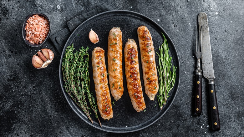 grilled Italian sausages and herbs