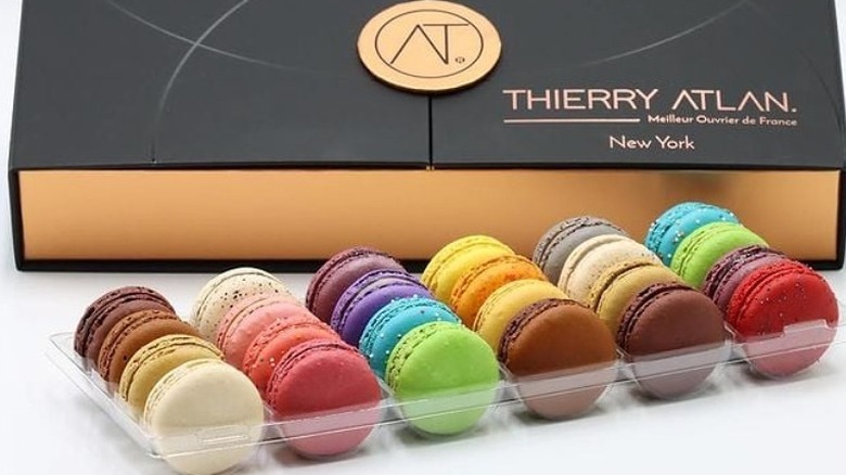 two dozen assorted macarons