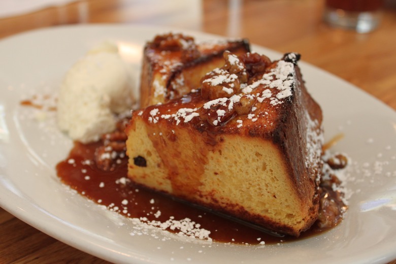 Pecan Pie French Toast with Bourbon, Molasses, and Toasted Pecans at Buttermilk Channel