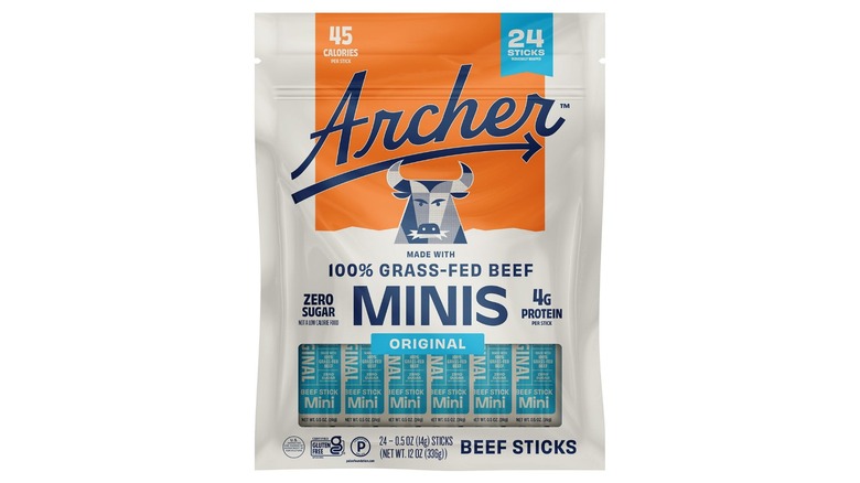 Archer Original Mini Beef Sticks at Sam's Club against a white background.