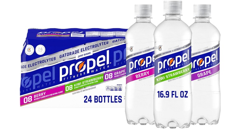 Propel Zero Water variety pack at Sam's Club against a white background.