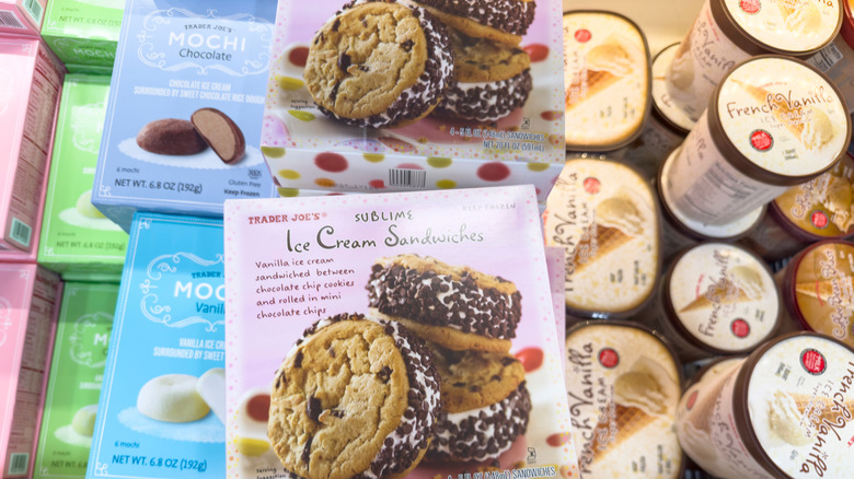 Shot of Trader Joe's freezer dessert treats