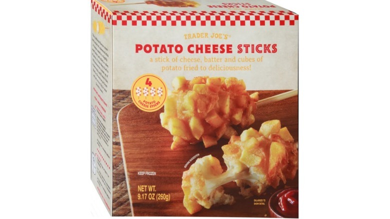 Box of Trader Joes Potato cheese sticks