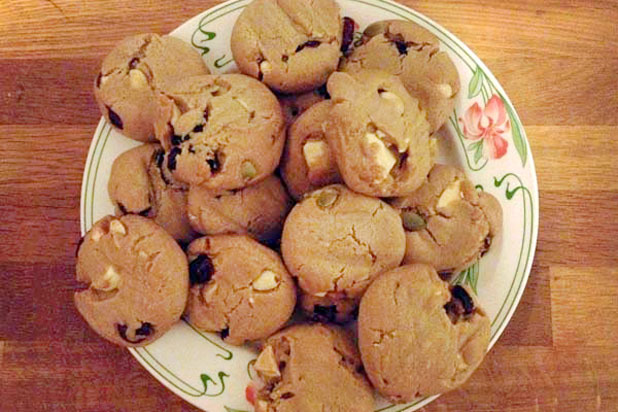 Cranberry, White Chocolate, and Nut Cookies Recipe