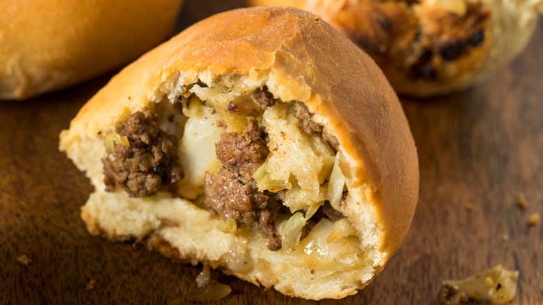 homemade bierocks with beef and cabbage