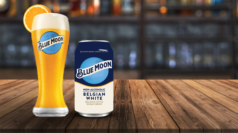 Non-alcoholic Blue Moon beer