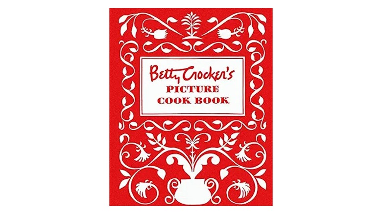 Red and white betty crocker picture cook book cover