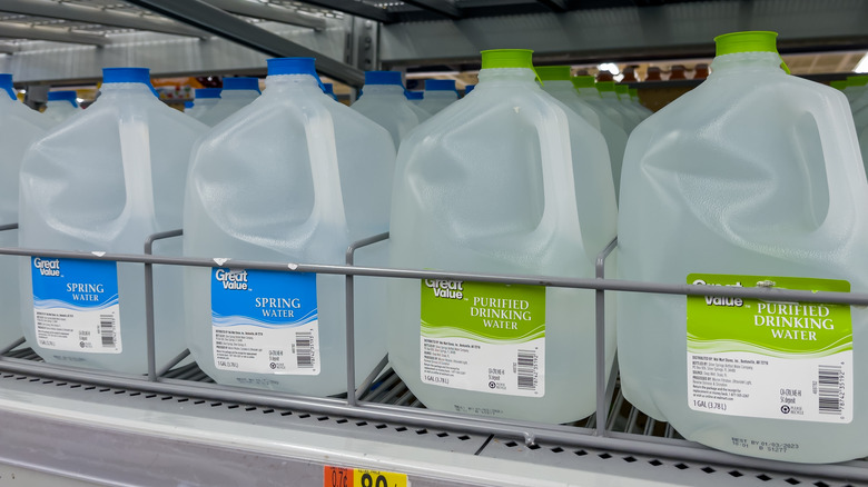 gallon jugs of water
