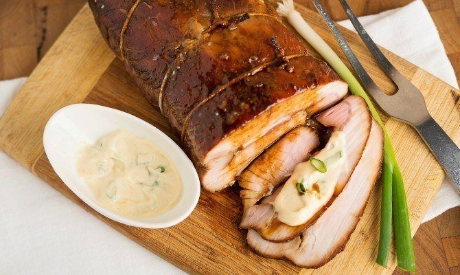 Bourbon Pork with Creamy Mustard Sauce
