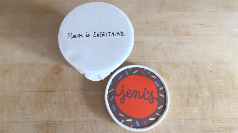Jeni's Confetti Brownie Batter ice cream in its packaging