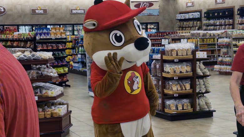 Buc-ee's mascot in store
