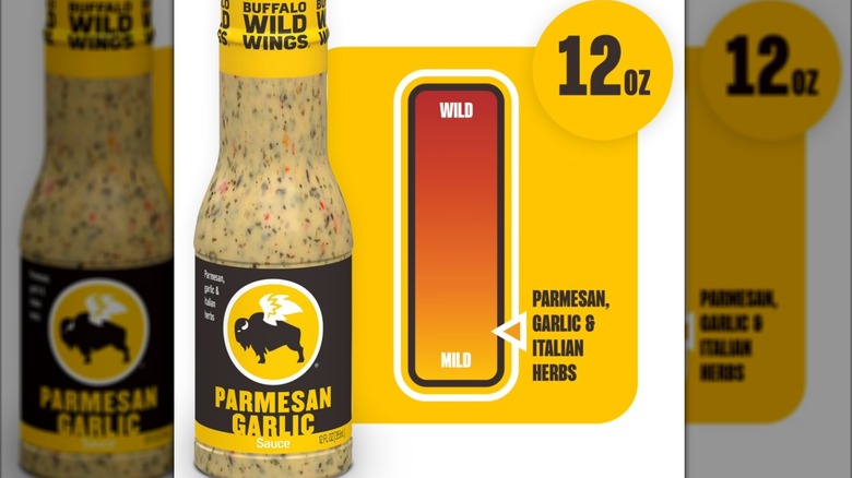 Bottle of Buffalo Wild Wings parmesan garlic sauce