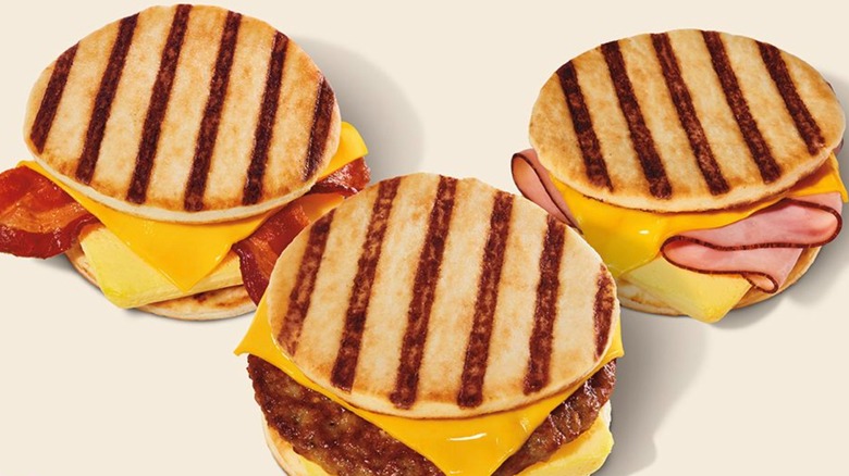 Three Burger King Grill'wiches