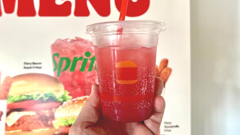 Burger King Fiery Strawberry & Sprite