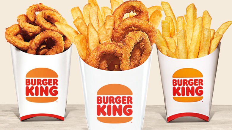 burger king onion rings and fries