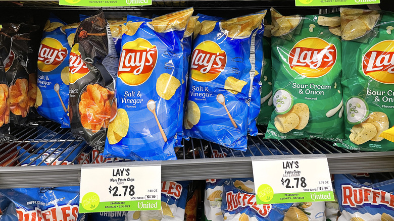 Lay's potato chips on shelf