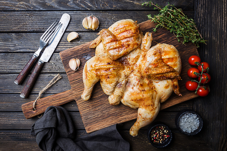 Spatchcock Grilled Chicken With Beetroot Slaw