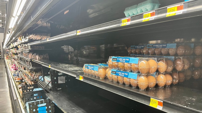 Limited egg supply in a grocery store