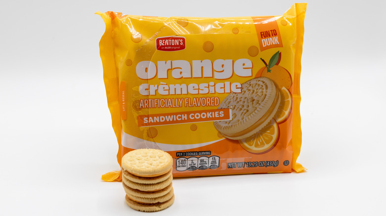 Aldi cookies on a white background with packaging