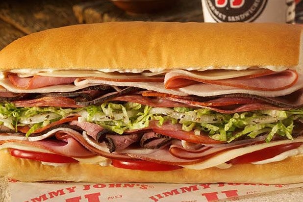 6) Jimmy John's, The J.J. Gargantuan, $7.59 (60.7 minutes)