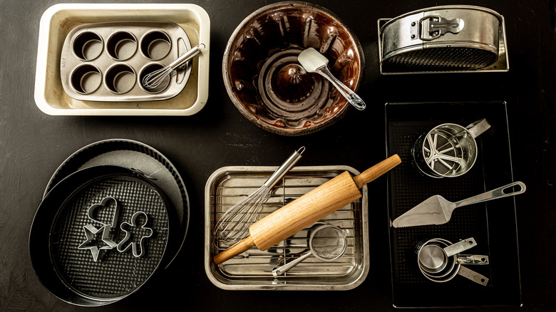 Collection of baking tins