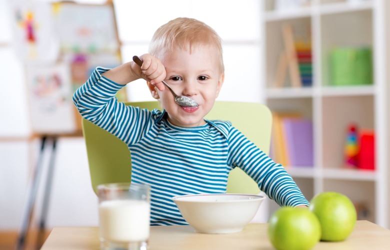 Child Eating Cereal