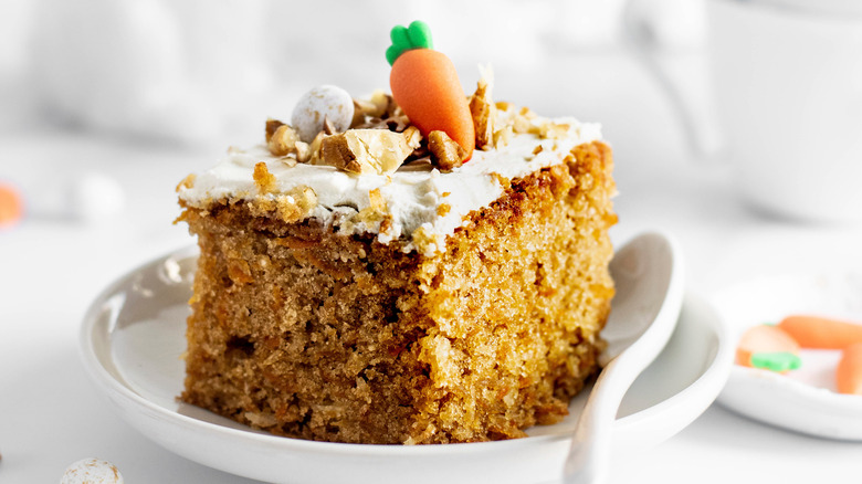 Slice of carrot cake